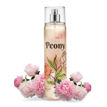 Peony Elegance Fine Fragrance Body Mist Spray: Eine 8-Unzen-Sprhflasche mit duftender Pfingstrose und floraler Raffinesse, ideal zum Verschenken von