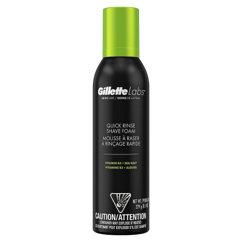 Gillette Gillette Labs Quick Rinse Lichtgewicht Scheerschuim voor Mannen, 8.1 OZ