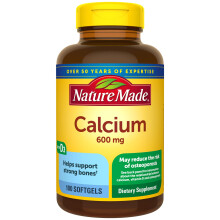 Nature Made, Calcium mit Vitamin D3, 600 mg, 100 Weichkapseln