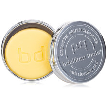 Bdellium Tools Kosmetik-Pinselreiniger (feste Pinselseife) mit Reinigungspad  Zitrus-Zitronen-Duft (Gelb)