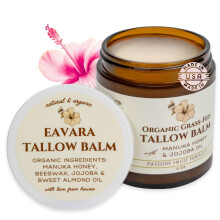 Eavara Rindertalg fr das Gesicht, Feuchtigkeitscreme mit Manuka-Honig und reinen therischen len, Bio-Gesichts- und Krperbalsam, natrliche Hautpf