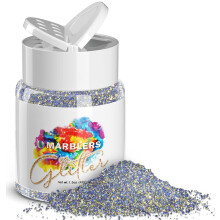 MARBLERS Holografischer Glitzer [Gold Splash Blue] 1,5oz (42g) | Fein | Ungiftig, vegan, tierversuchsfrei | Gesicht Krper Lidschatten Haar Festival