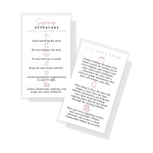 Sugaring Hair Removal Aftercare Cards | 50 Pakke | 2x3,5 i visitkort | Sugaring Hrfjerningsartikler | Voksudstyr | Hvidt kort design