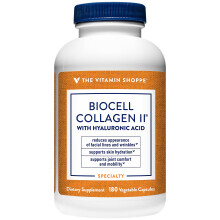 The Vitamin Shoppe Biocell Collagen II with Hyaluronic Acid 1000mg - Promotes Healthy Skin Joints & Cartilage - Supports Hydration & Elasticity