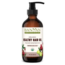 Banyan Botanicals Organiczny olejek do wlosw z bhringaraj i amla - Ajurwedyjska pielegnacja skry glowy i wlosw dla kazdego rodzaju grubych i lsnia