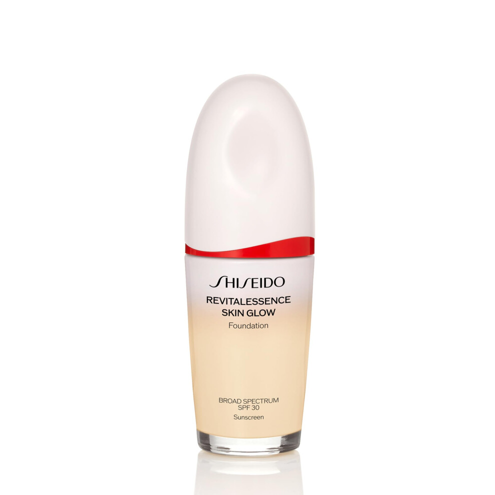 Shiseido Revitalessence Skin Glow Foundation Spf 30 140 Porcelain - Buildable Medium Coverage - 24-Hr Hydration & 12-Hr Wear - Transfer Crease