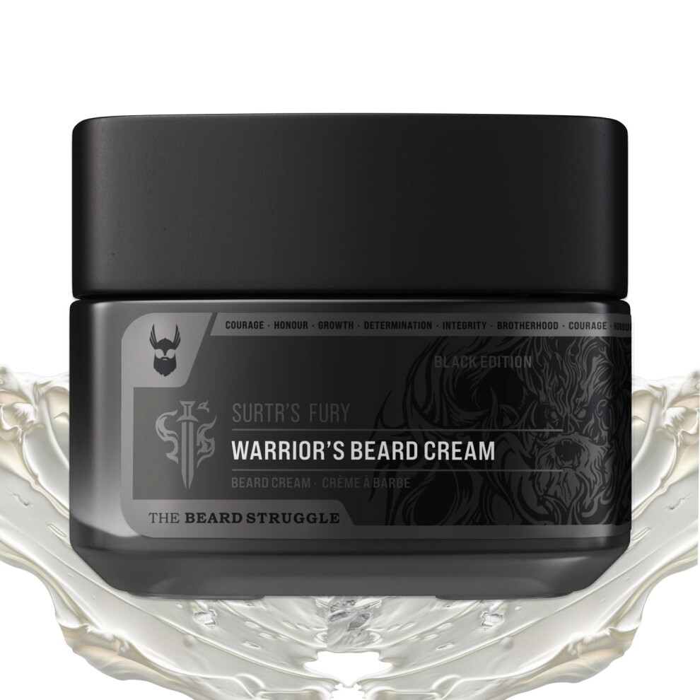 The Beard Struggle Cream Beard For Men By Beard Struggle -Surtr's Fury Beard Butter Moisturizer & Softener For Men - Itch Relief Hydration With Avocado & Jojoba O