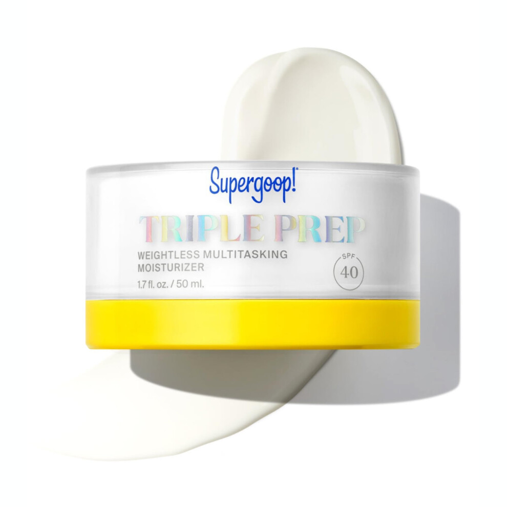 Supergoop! Blue/Light Triple Prep Weightless Multitasking Moisturizer Spf 40 Face Sunscreen - 1.7 Fl Oz - Hydrates & Protects Skin - Helps Filter