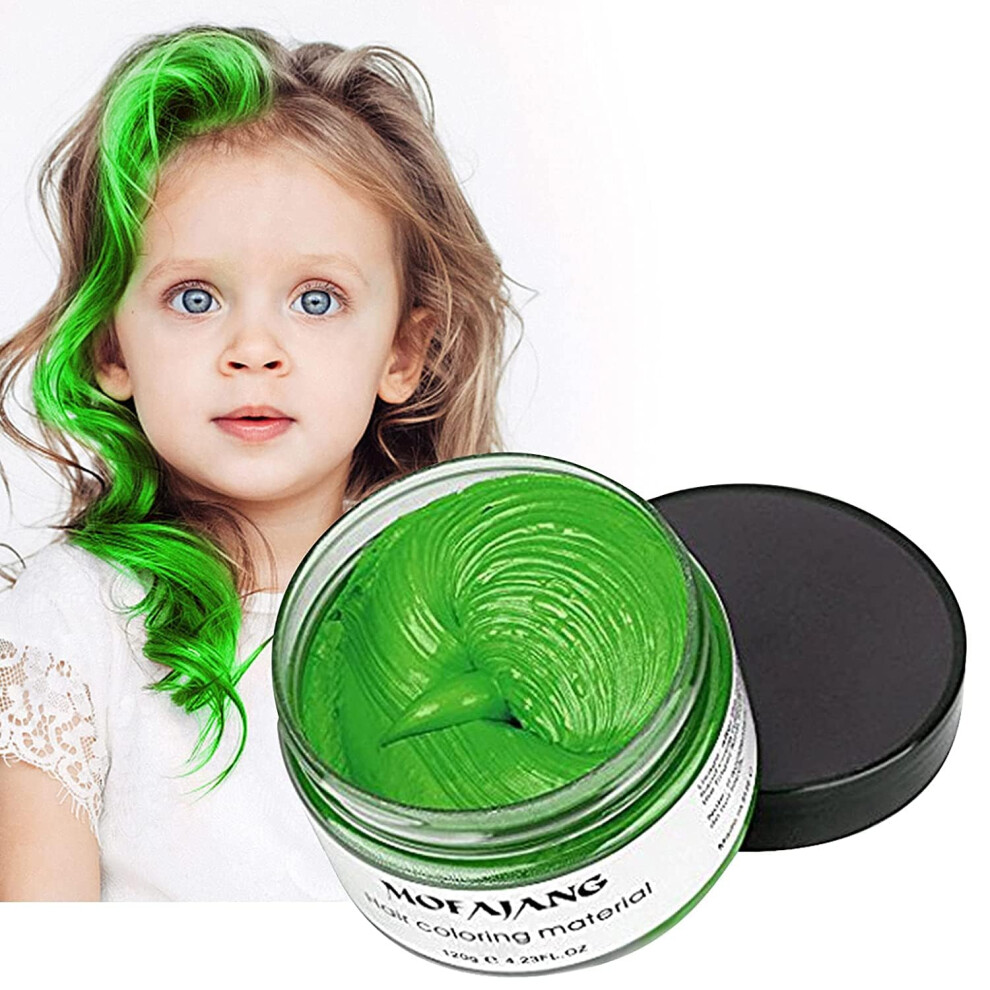 Efly Green Hair Wax Temporary Hair Color Wax For Hairstyling - 4.23 Oz Hair Pomades For Men And Women