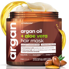 Artnaturals Argan Hair Mask Conditioner - (8 oz/226 g) - Hloubkov kondicionr - Organick jojobov olej Aloe Vera & Keratin - Oprava suchch pokoze