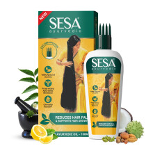 sesa Ayurvedisk Hårolja 5000 År Kshir Pak Vidhi, Bhringraj & 17 Sällsynta Örter med 5 Närande Oljor 100 ml (Pack av 1)