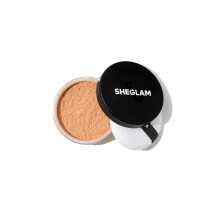 SHEGLAM Baked Glow Setting Powder Oliekontrol L?s Ansigtspulver Gennemskinnelig Pore-Mindre Fejlfri Udglatter Fine Linjer Gl?dende Pulver - Lyseb
