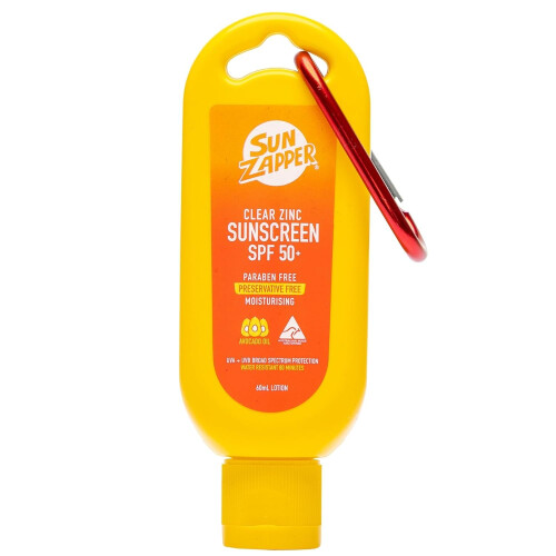 Sun Zapper Clear Zinc Oxide Sunscreen SPF 50+ - 60 ml vodeodoln opalovac krm - Vyrobeno v Austrlii