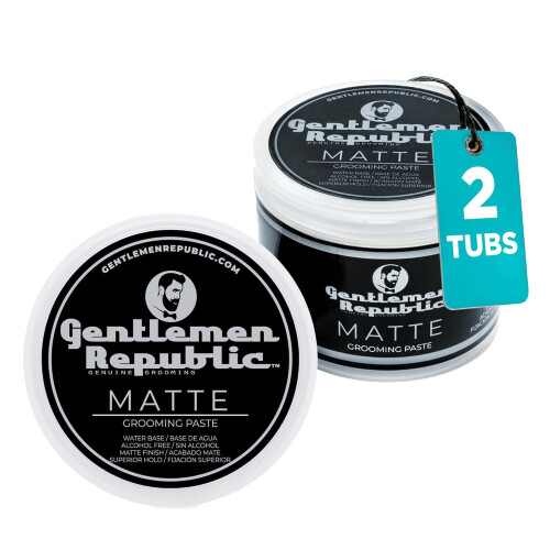 Gentlemen Republic 4 Fl Oz (Pack van 2) Matte Paste - Water-Based Formule met Sterke Hold en Matte Finish 1