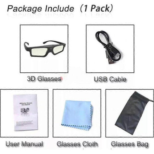 1PCS Rechargeable Bluetooth RF 3D Active Glasses for Epson 3D TV Projectors TW5700TX 2