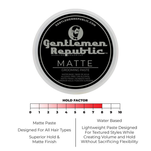 Gentlemen Republic 4 Fl Oz (Pack van 2) Matte Paste - Water-Based Formule met Sterke Hold en Matte Finish 2