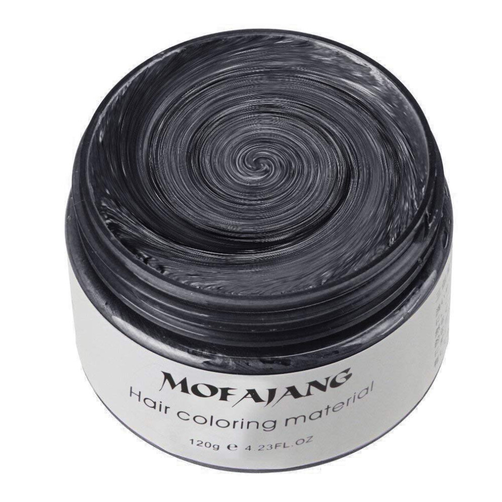 Nykkola Cream/Dark/Grey Mofajang Unisex Hair Wax Color Dye Styling Mud Natural Hairstyle Pomade Washable Temporary Party Cosplay ( Grey)