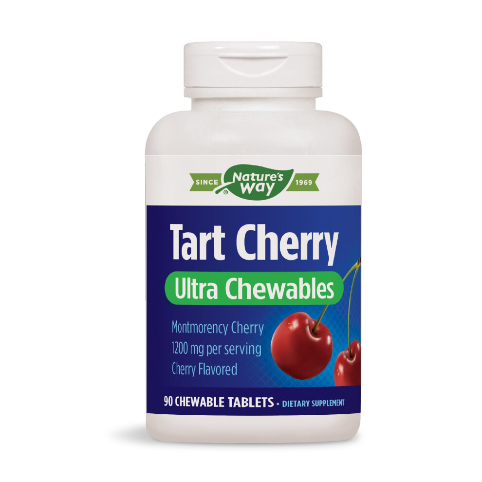 Nature's Way Tart Cherry Ultra Chewables Supports Antioxidant Pathways* With Anthocyanins 1 200 Mg Potency Per 3-Tablet Serving Cherry Flavore