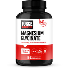 Force Factor, Magnesiumglycinat, 140 mg, 180 Pflanzenkapseln