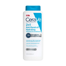 CeraVe 2 In 1 Hydrating Anti Dandruff Shampoo And Conditioner, 1% Pyrithione Zinc Dandruff Treatment, Color Safe & Sulfate Free Shampoo And Conditione