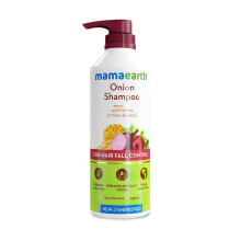 MAMAEARTH Zwiebelshampoo fr Haarwachstum und Haarausfallkontrolle | Feuchtigkeitsspendender, sanfter Kopfhautreiniger mit pflanzlichem Keratin | Fre