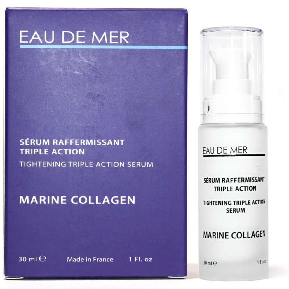 Eau De Mer Tightening Triple Action Serum Reduces Lines And Wrinkles Minimizes Crows Feet Puffy Eyes And Bags