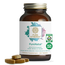 PURE SYNERGY PureNatal Prenatal Vitamins | Vegan Supplement Made with Organic Whole Foods | with Natural Iron Folate and Choline | for Pre-Conc