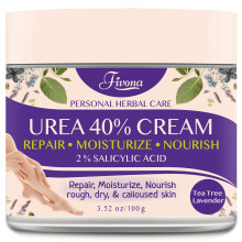 Crema di urea Fivona 40% con acido salicilico al 2% - crema di piede con albero da t ed estratti di lavanda Lozione per i piedi per tacchi a secco S