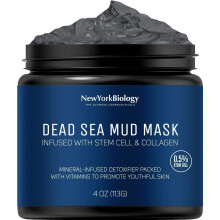New York Biology Bahenn maska ??z Mrtvho more na oblicej a telo s kmenovmi bunkami a kolagenem - Reduktor pru Spa Quality pro akn Cern tecky a