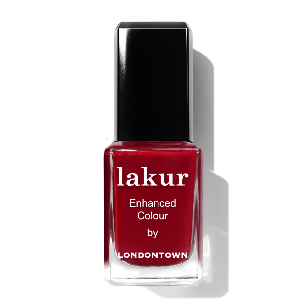 Londontown Ruby Red Glossy Nail Polish Mull It Over Lakur Vegan Chip-Resistant Long-Lasting Nail Lacquer 0.40 Fl Oz