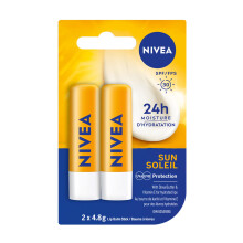 NIVEA Sun Caring Lip Balm Sticks mit LSF 30 Duo Pack (2 x 4,8 g) (aus Kanada importiert)