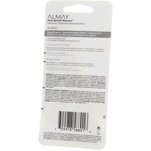 Almay One Coat Multi-Benefit Mascara Blackest Black 0,24 ona fluida (pacote com 2) 2