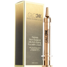 GLO24K Instant Facelift Cream mit 24k Gold Hyaluronsurepeptiden und den Vitaminen A C E  nicht-invasive Alternative zu Injektionen fr sofortige Er