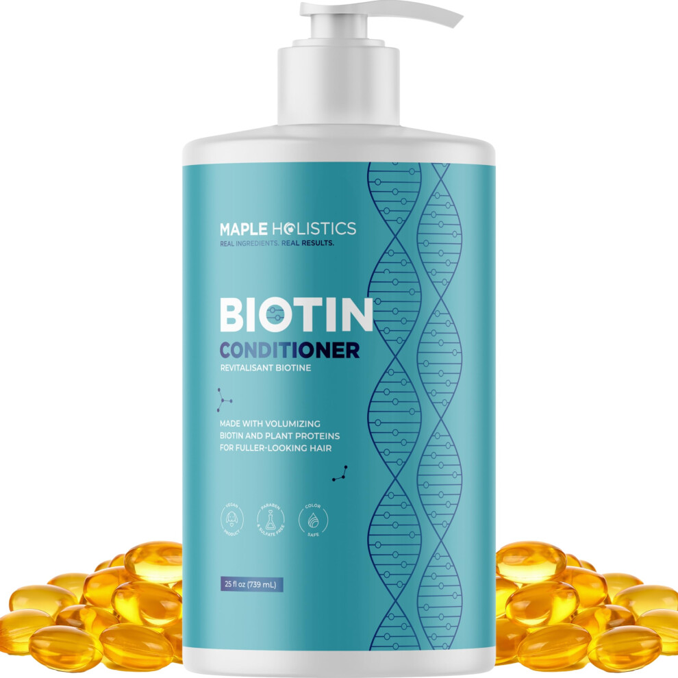 Maple Holistics Volumizing Biotin Conditioner For Thinning Hair - Volumizing Conditioner For Fine Thin & Weak Hair - Sulfate Paraben & Silicone Free Hair Conditioner