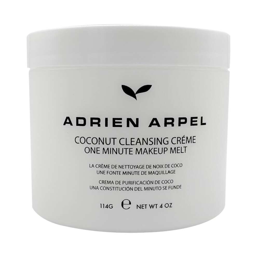 Adrien Arpel Coconut Cleansing Crme Facial Cleanser & Makeup Remover Balm Hydrates & Softens Sensitive Dry & Mature Skin 4 Oz