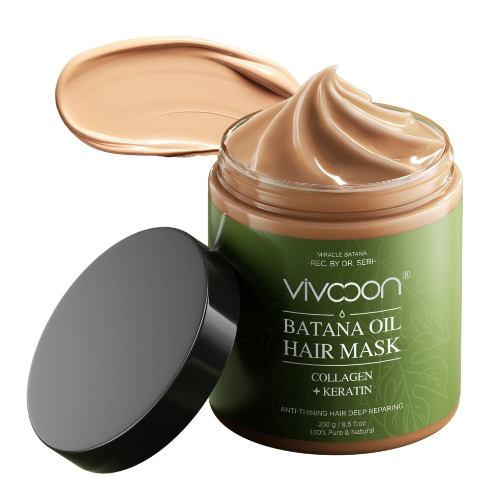 Vivccon Batana Masque Capillaire Pour La Croissance Huile Essentielle Et Biotine Traitement Profond Pour La Perte De Cheveux Conditionnement En P-image