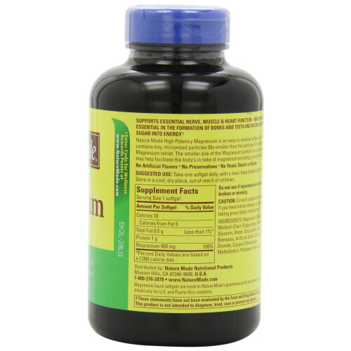 Nature Made High Potency Magnesium 400 mg - 150 Softgels 2