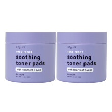 SpaLife Beauty Rest & Reset Tonerpads  fr ungleichmigen Hautton, Rtungen, verstopfte Poren, dehydrierte Haut mit Aloe, Herzblatt und Portulak