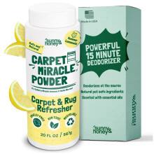 Sunny & Honey Carpet Miracle Powder - Kuivapesuaine, raikastus- ja hajunpoistojauhe lapsille ja lemmikkieläimille Limonadin tuoksu 20 unssia - Matonp