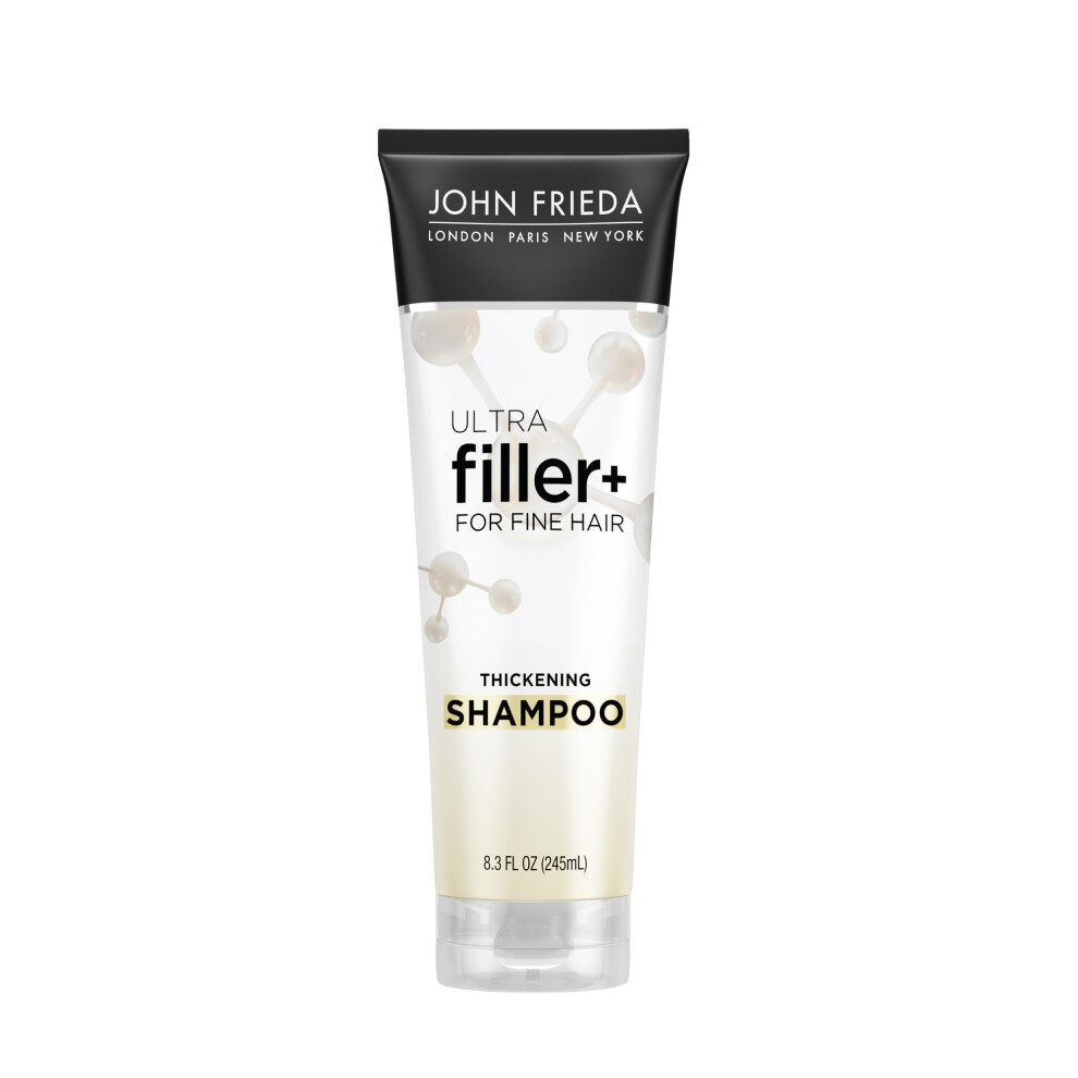 John Frieda Ultrafiller+ Thickening Shampoo For Fine Hair, Volumizing Shampoo, Biotin And Hyaluronic Acid Hair Thickening Shampoo, 8.3 Oz