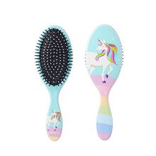 Red by Kiss Unicorn Detangler Brushes Cute Kids Hairbrush Easy Wet Dry Hair Detangling & Styling Scalp Massage & Smooth (Oval Rainbow)