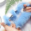 Elásticos de Cabelo de Pelo Falso Furry 2pcs Azul Claro 5