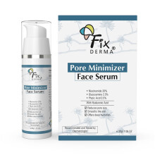 Fixderma 20% Niacinamide Serum for Face for Pore Minimizer with 2.5% Glucosamine & Hyaluronic Acid Serum | Open Pores Serum | Hydrating Serum | F