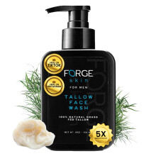 Forge Skin Rindertalg fr die Haut-Gesichtsreinigung | Sanfte Herren-Hautpflegeseife, feuchtigkeitsspendender Gesichtsreiniger 150 ml | Anti-Aging-