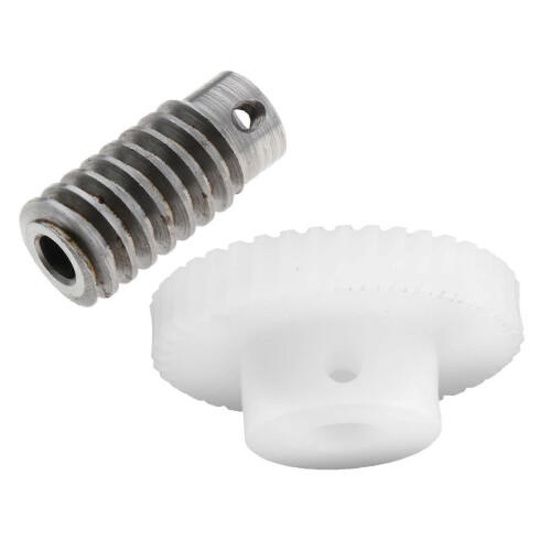 2 Worm Wheel Worm Shaft 0.8 Module Set, 1:50 2