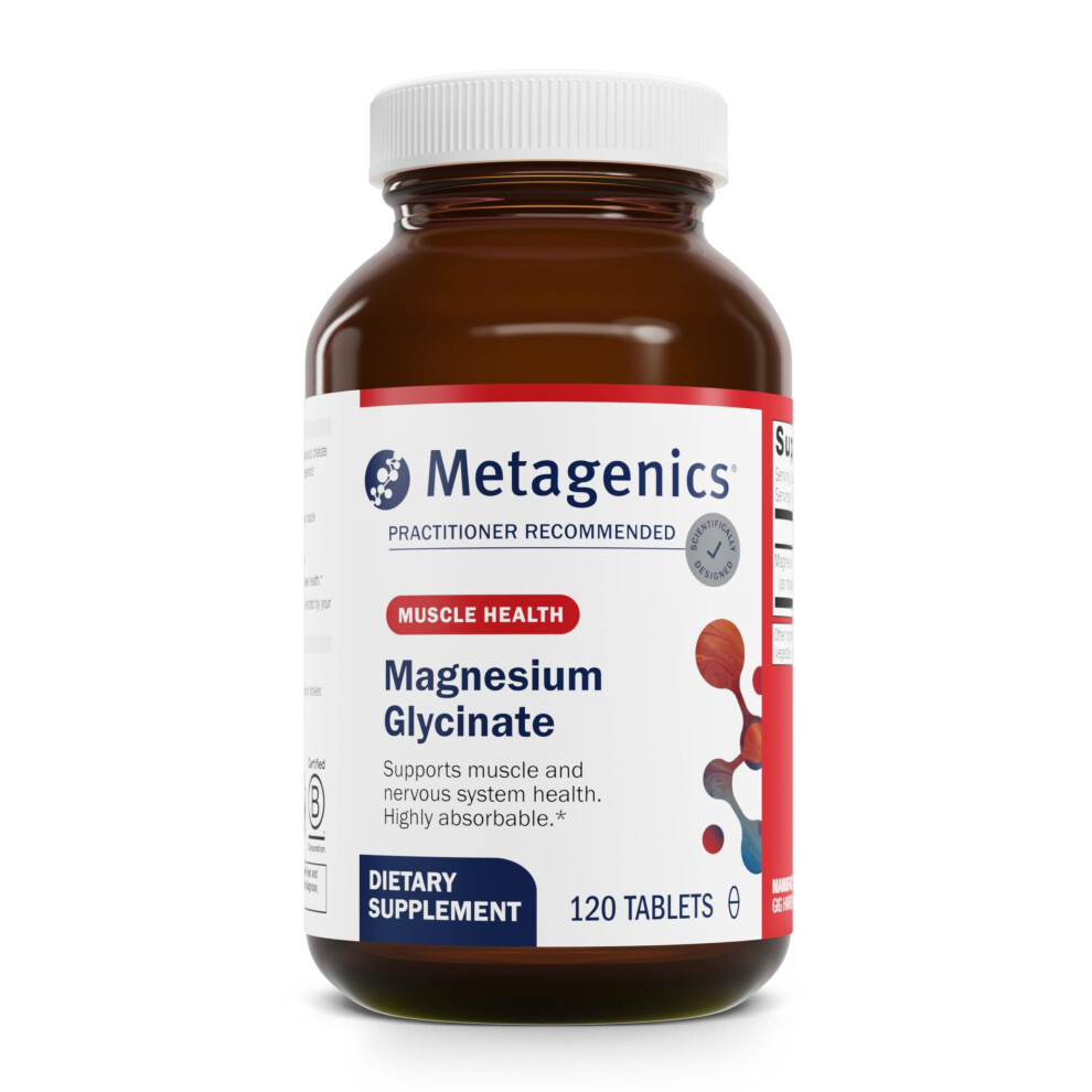 Mï¿½Tagï¿½Nique Metagenics Magnesium Glycinate - Highly Absorbable - Magnesium Glycinate For Nervous System Support* - Gluten-Free - Non-Gmo - Vegetarian - 120 T