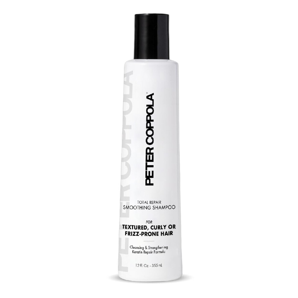 Peter Coppola Total Repair Sulfate-Free Smoothing Shampoo 12 Oz. - For Damaged Hair - Color Safe Sodium Chloride-Free Keratin Shampoo