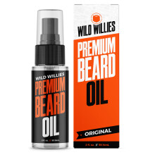 Wild Willies Premium Bartl und Splung  Bartweichmacher spendet der Gesichtsbehaarung Feuchtigkeit  Bartwuchsl fr gesunden Schnurrbart und Mnne