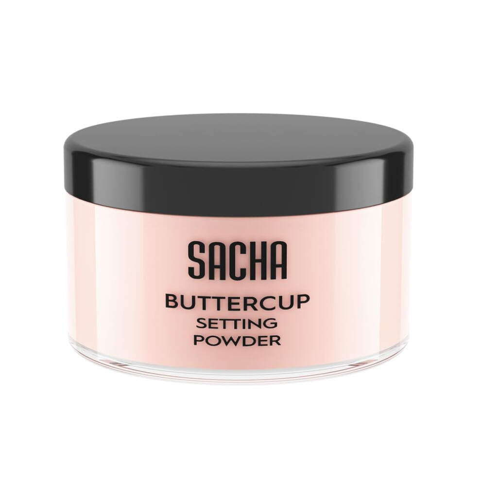 Sacha Cosmetics Sacha Buttercup Ros? Setting Powder. No Ashy Flashback. Blurs Fine Lines And Pores. Loose Translucent Face Powder To Set Makeup Foundation Or Co