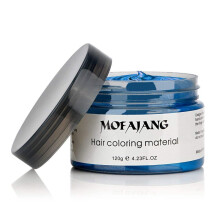 Instant Haarverf Wax SOVONCARE Blauw Tijdelijke Kleur Haarwas Natuurlijke Kapsel Cr?e Modder voor Mannen & Vrouwen Kerst Cosplay Datum 4.23 oz (Blauw